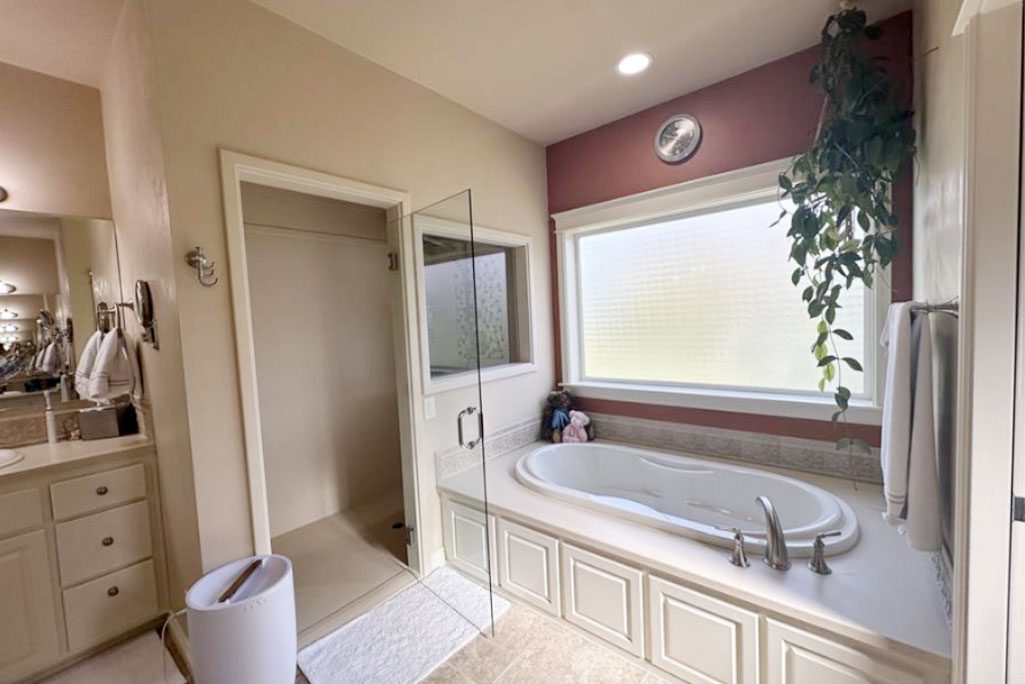 Before North Eugene Luxury Master Bathroom Remodel
